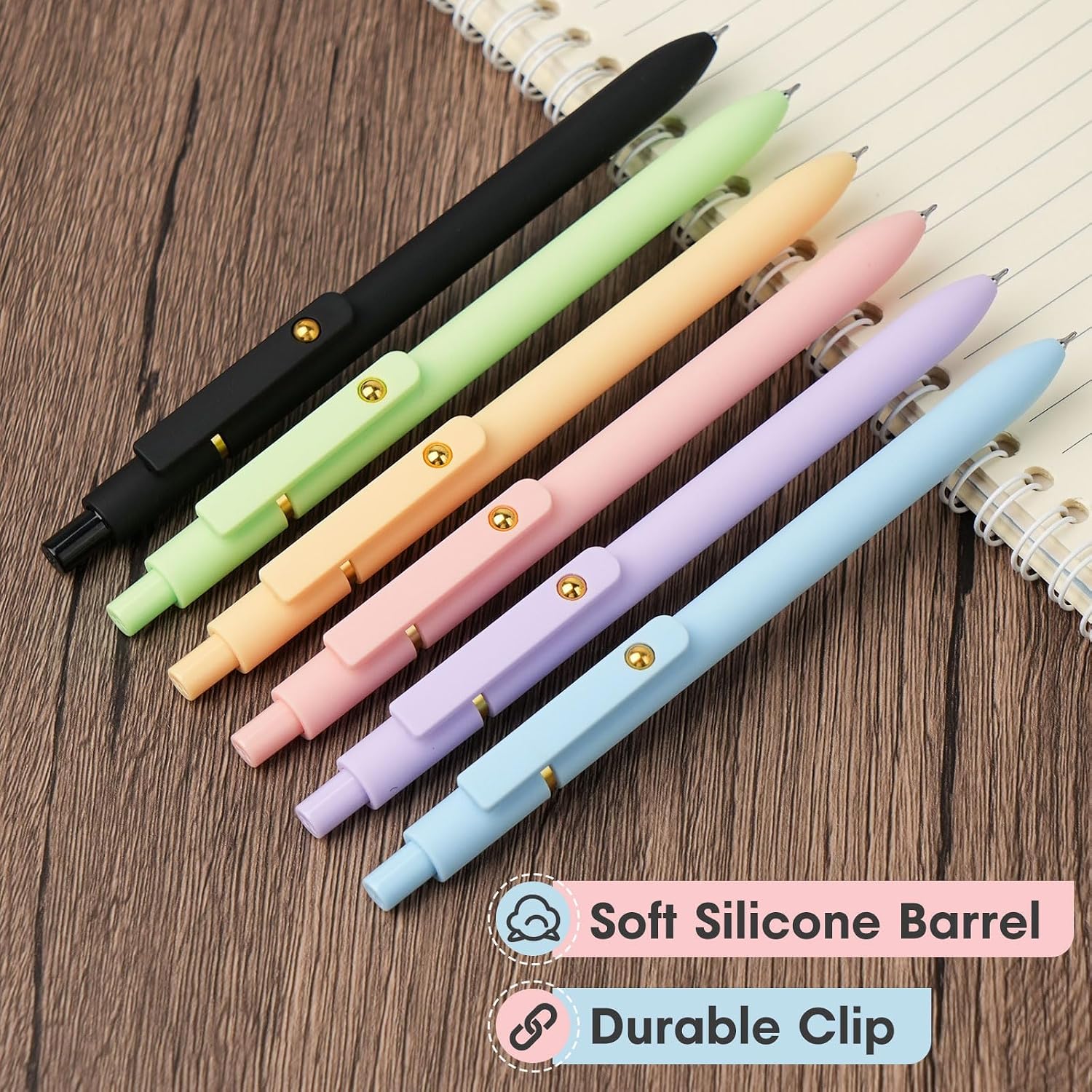 Detalle de Ddaowanx colored pens-01 Gel Pens, 0.5 mm Retractable, Quick-Drying Ink