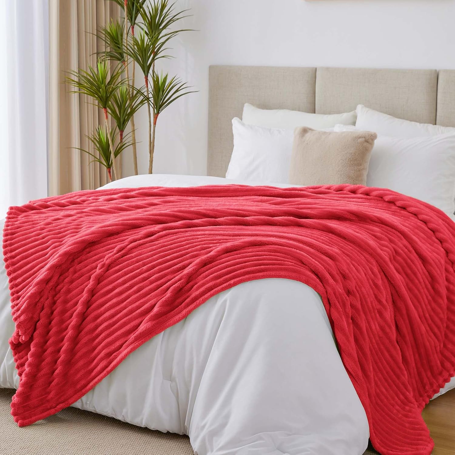 Thumbnail 6 de BEDELITE Kuscheldecke 220x240 Rot