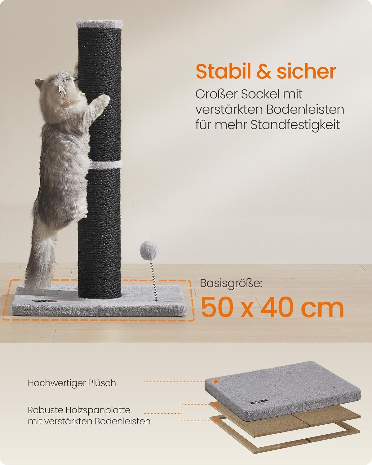 Thumbnail 6 de Feandrea Kratzbaum Kratzsäule XL 85 cm