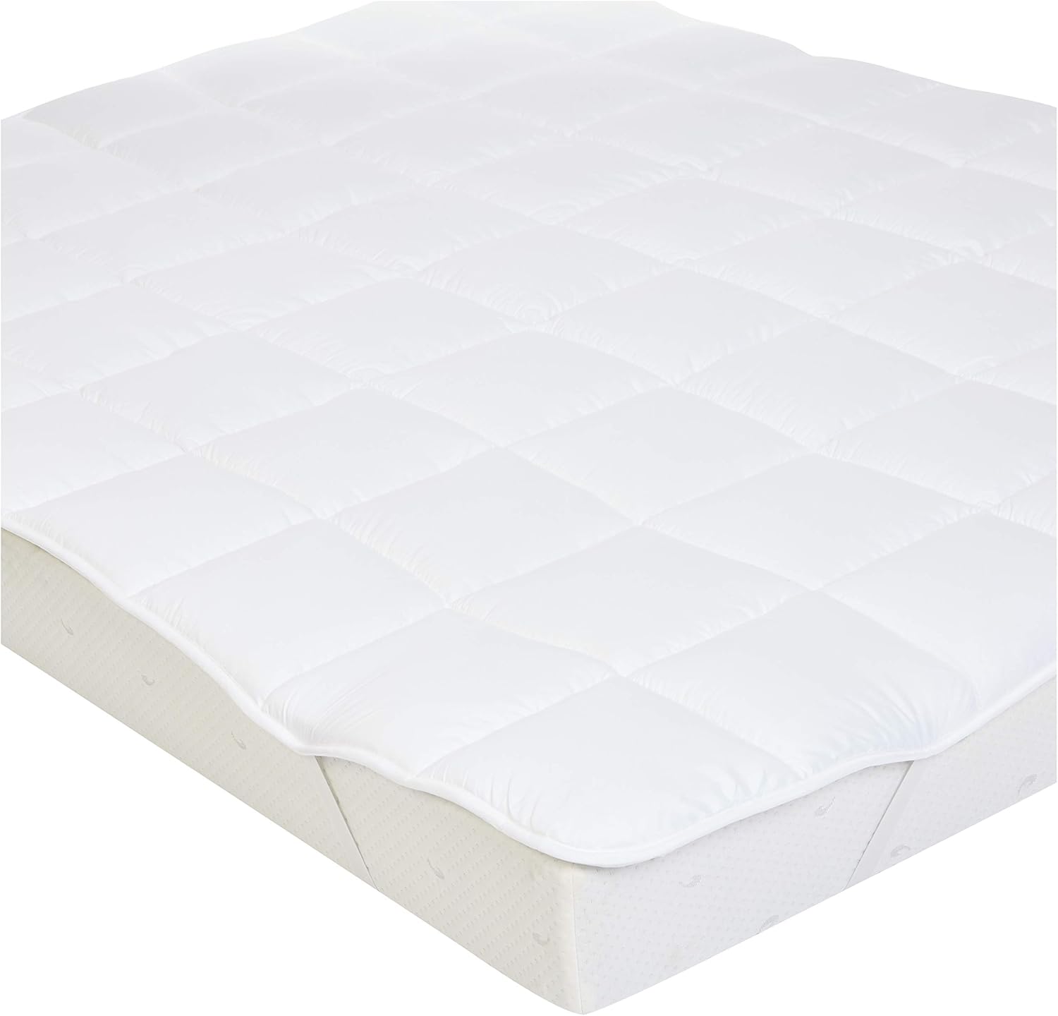 Thumbnail 1 de Amazon Basics Matratzenschutzauflage Mikrofasern 160 x 200 cm, Weiß