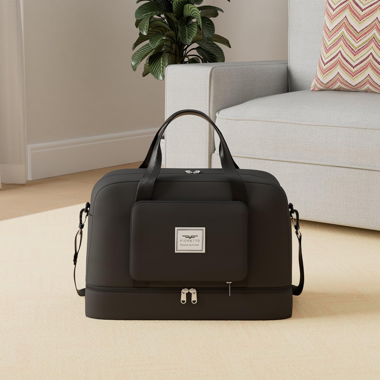 Detalle de Fioretto women’s foldable weekend bag with wet pocket and shoe compartment (45L)