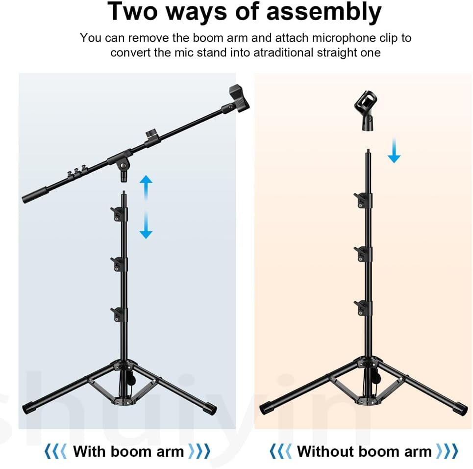 Thumbnail 6 de ZOMON M-2 Tripod Microphone Stand with Adjustable Boom and Carrying Bag