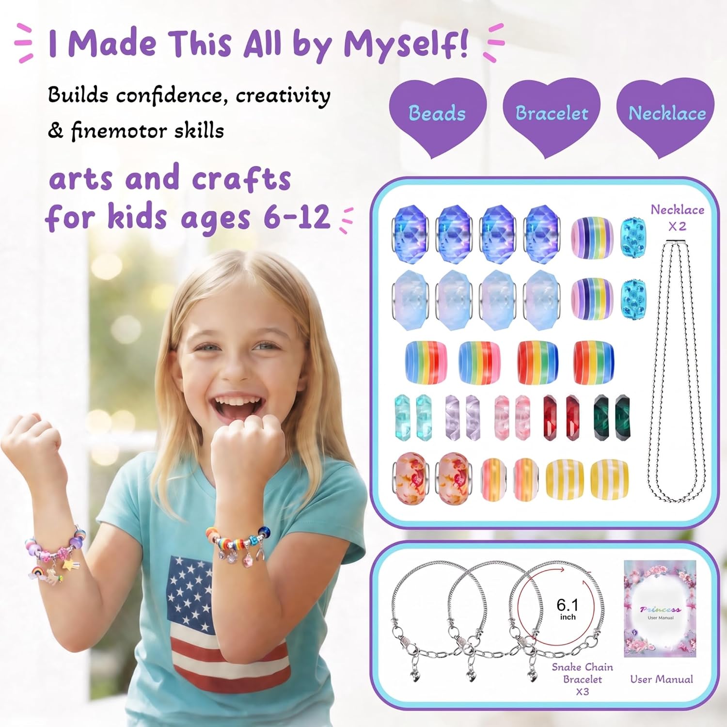 Detalle de BDBKYWY Charm Bracelet Making Kit