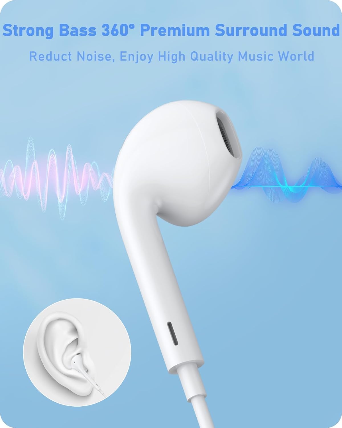 Thumbnail 6 de Spy Tec Écouteurs Filaires USB-C Intra-Auriculaires pour iPhone, Samsung et iPad