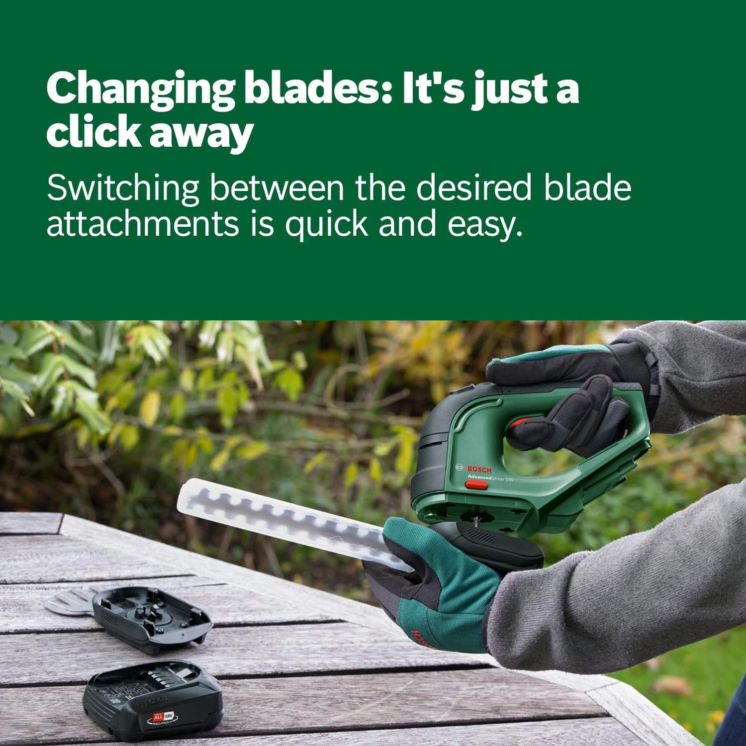 Thumbnail 4 de Bosch AdvancedShear 18V-10 cordless grass shear & hedge trimmer (18V system) — no battery included