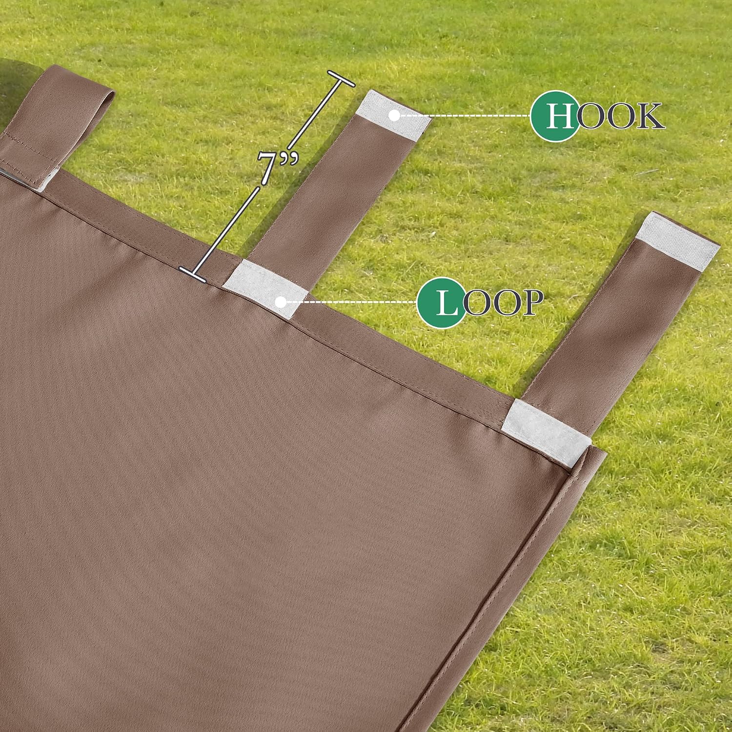 Thumbnail 3 de StangH Curtains Waterproof Outdoor Patio Curtains, Tan, 2 Panels, 52 x 84 in