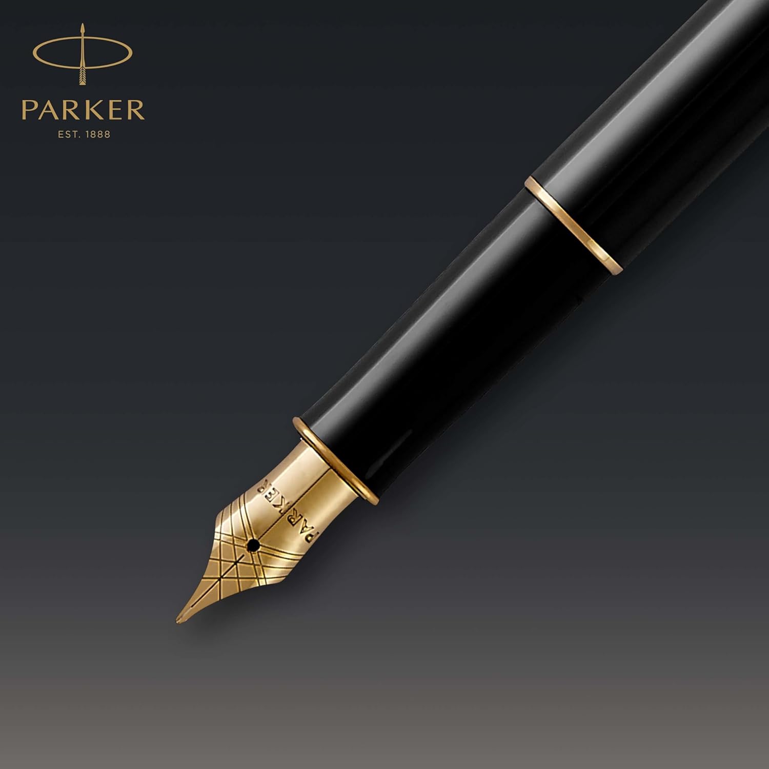 Thumbnail 2 de Parker Sonnet penna stilografica laccata nera con finiture in oro e pennino sottile