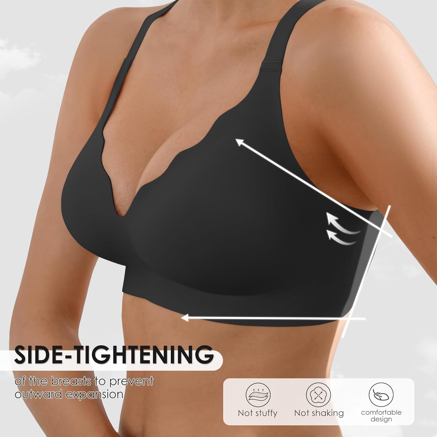 Thumbnail 4 de Wireless Seamless Jelly Bra Full Coverage Push-Up Bra