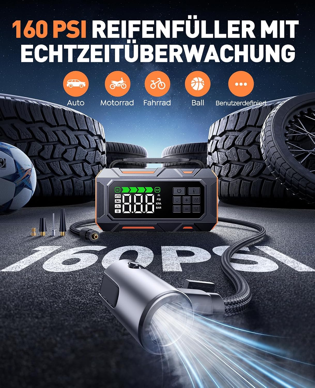 Detalle de 7000A Starthilfe Powerbank 26.800 mAh für Pkw