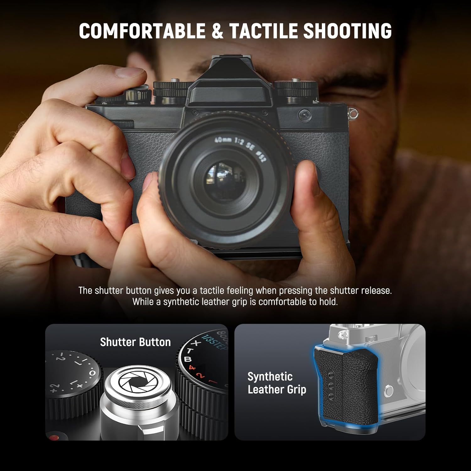 Thumbnail 2 de NEEWER Zf Handgriff L – flacher Handgriff mit Arca-kompatibler Schnellwechselplatte für Nikon Z f
