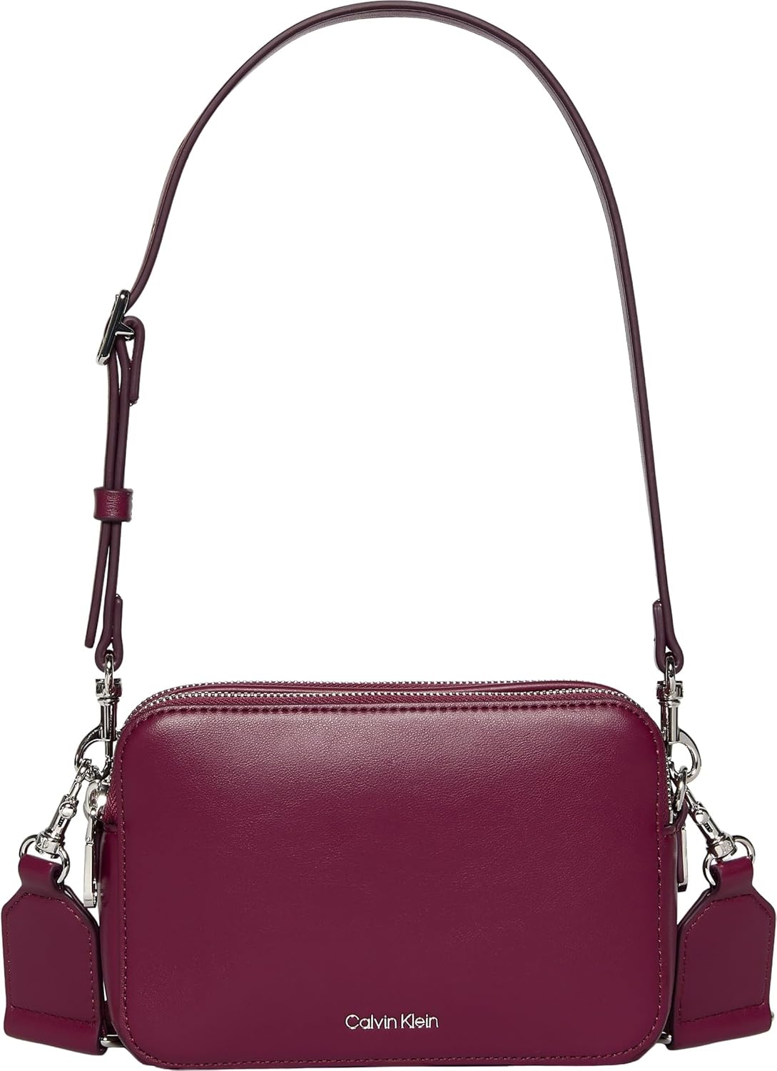 Detalle de Calvin Klein Sac à Bandoulière Femme Webbing Double Strap — Élégance sobre et authenticité