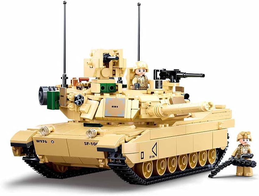 Detalle 2 de Sluban Model Bricks M1A2 SEP V2 Abrams – Tank da battaglia 781 pezzi, M38-B0892, multicolore