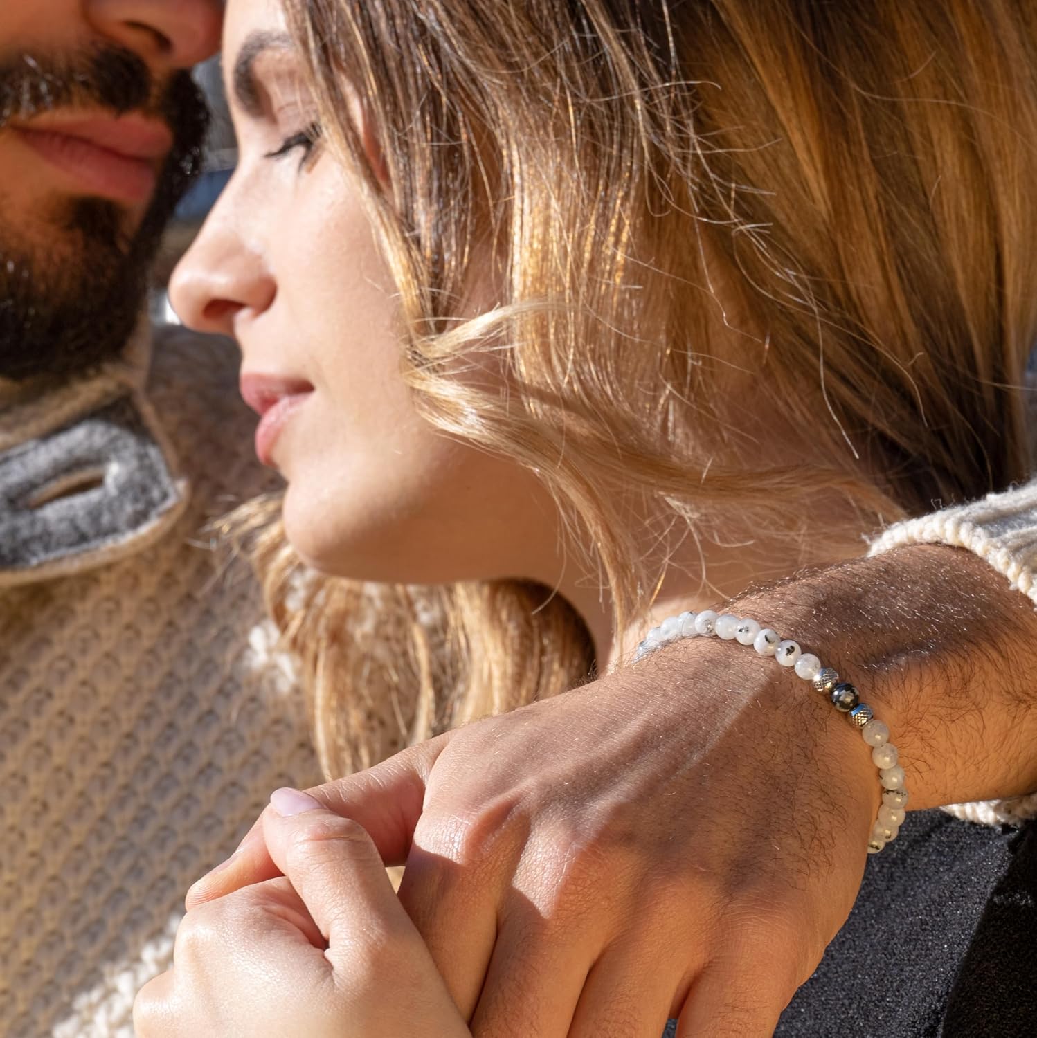 Thumbnail 1 de 10:10 Bracelet couple pierres naturelles 6 mm 💍