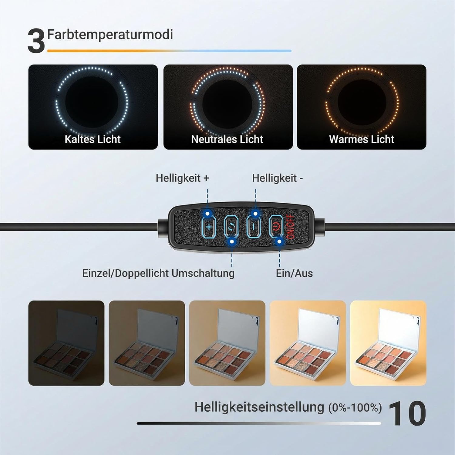 Thumbnail 3 de NEEWER BASICS Fotobox LB40B (40 x 40 cm) – zweifarbiges Lightzelt mit 6 Hintergründen, 120 dimmbare LEDs