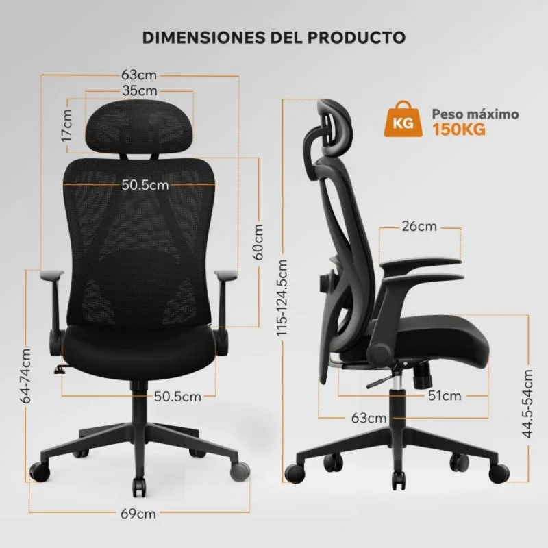 Thumbnail 1 de sense7 Noxo Silla ergonómica 150 kg💺