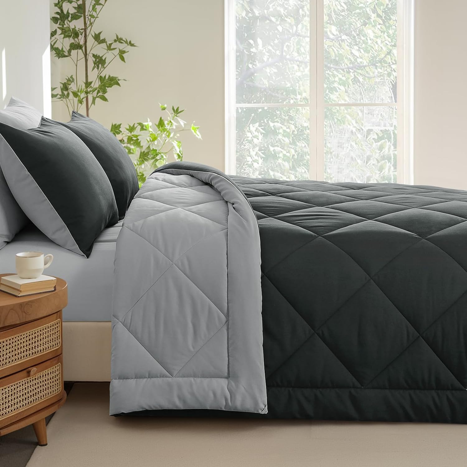 Thumbnail 2 de Aisbo Coverless Duvet King Size 10.5 Tog – 230x220cm, Dark Grey/Light Grey