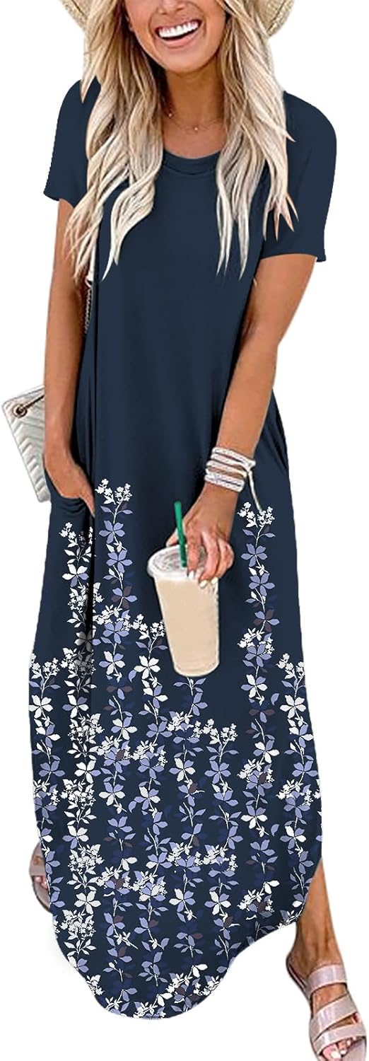 Thumbnail 6 de ANRABESS Womens Summer Maxi Dress: Casual Loose T Shirt Dress for Beach Days