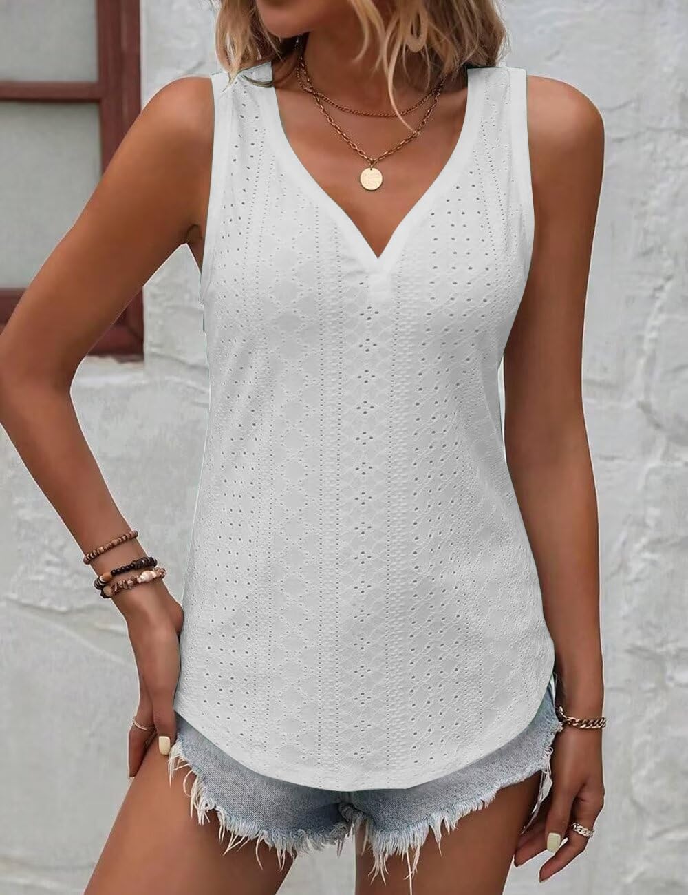 Thumbnail 2 de DuoEase Tank Top Damen mit V-Ausschnitt – ärmellos, casual für den Sommer