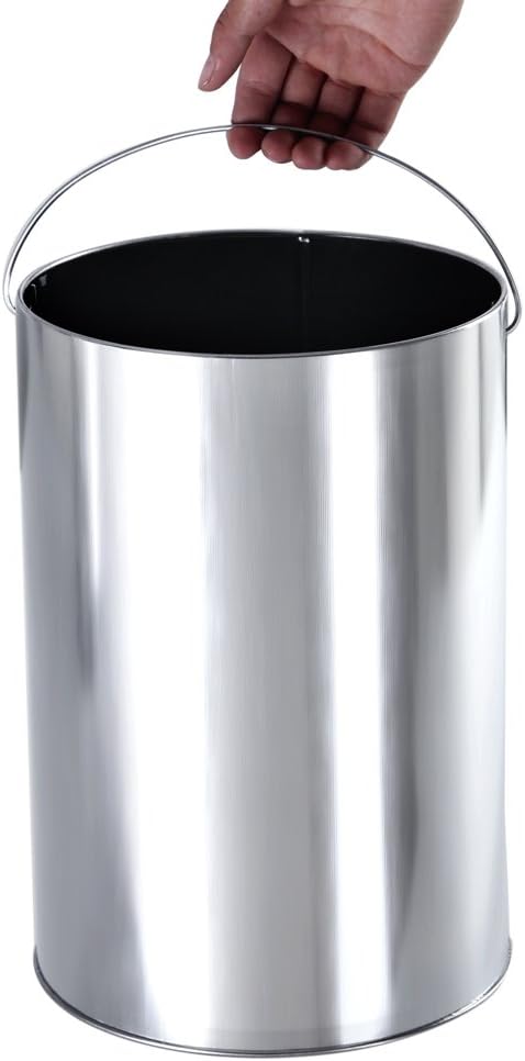 Thumbnail 4 de Songmics Pattumiera Portacenere con Secchio Rimovibile – Cestino in Acciaio Nero, 60,5 x 24,5 cm, 30 L (LTB17C)