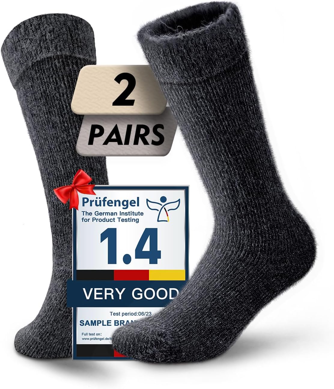 Detalle de Juclise Alpaca Wool Thermal Boot Socks, Heavyweight Winter Warmth