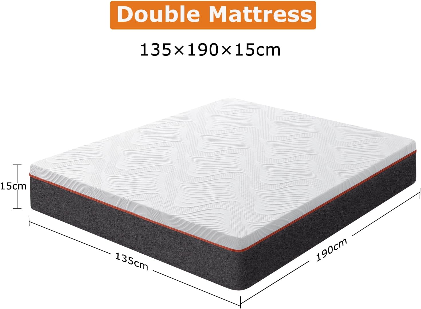 Detalle de Laccard Double Memory Foam Mattress 15cm