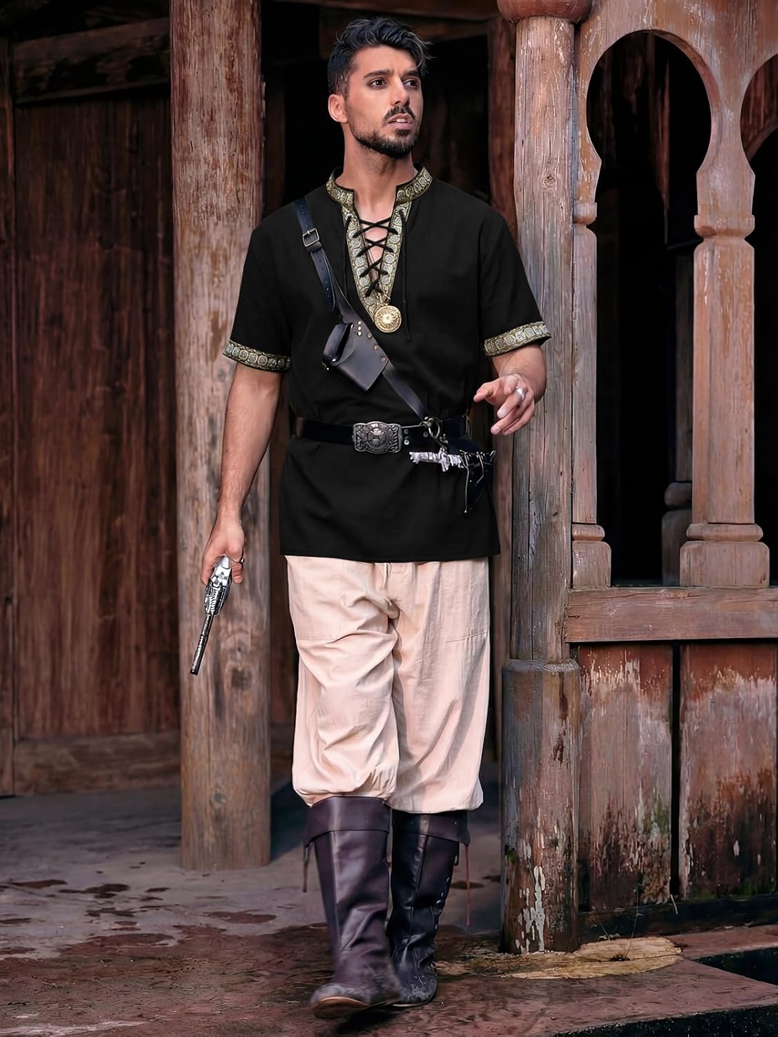 Thumbnail 4 de Runcati Medieval Costume Shirt in Pure Cotton