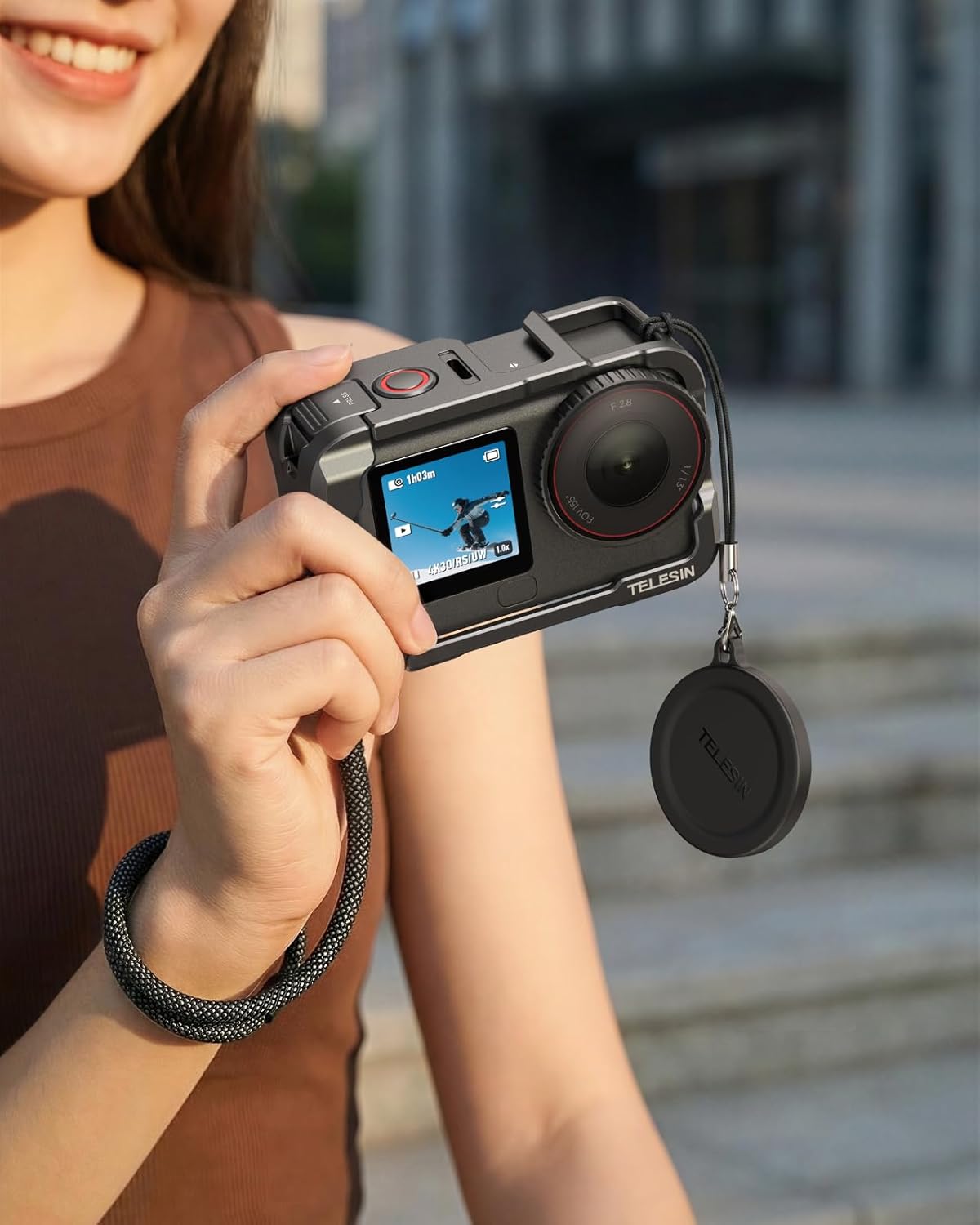 Thumbnail 2 de TELESIN Aluminum Alloy Protective Frame Case with Lens Cover for DJI Osmo Action 6