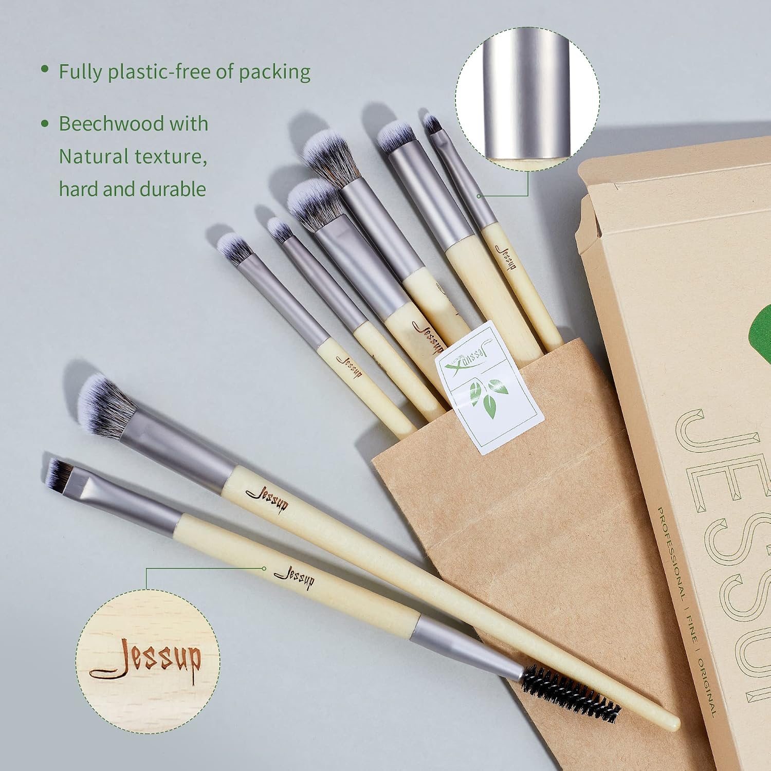 Detalle 2 de Jessup set pennelli occhi 8 pezzi