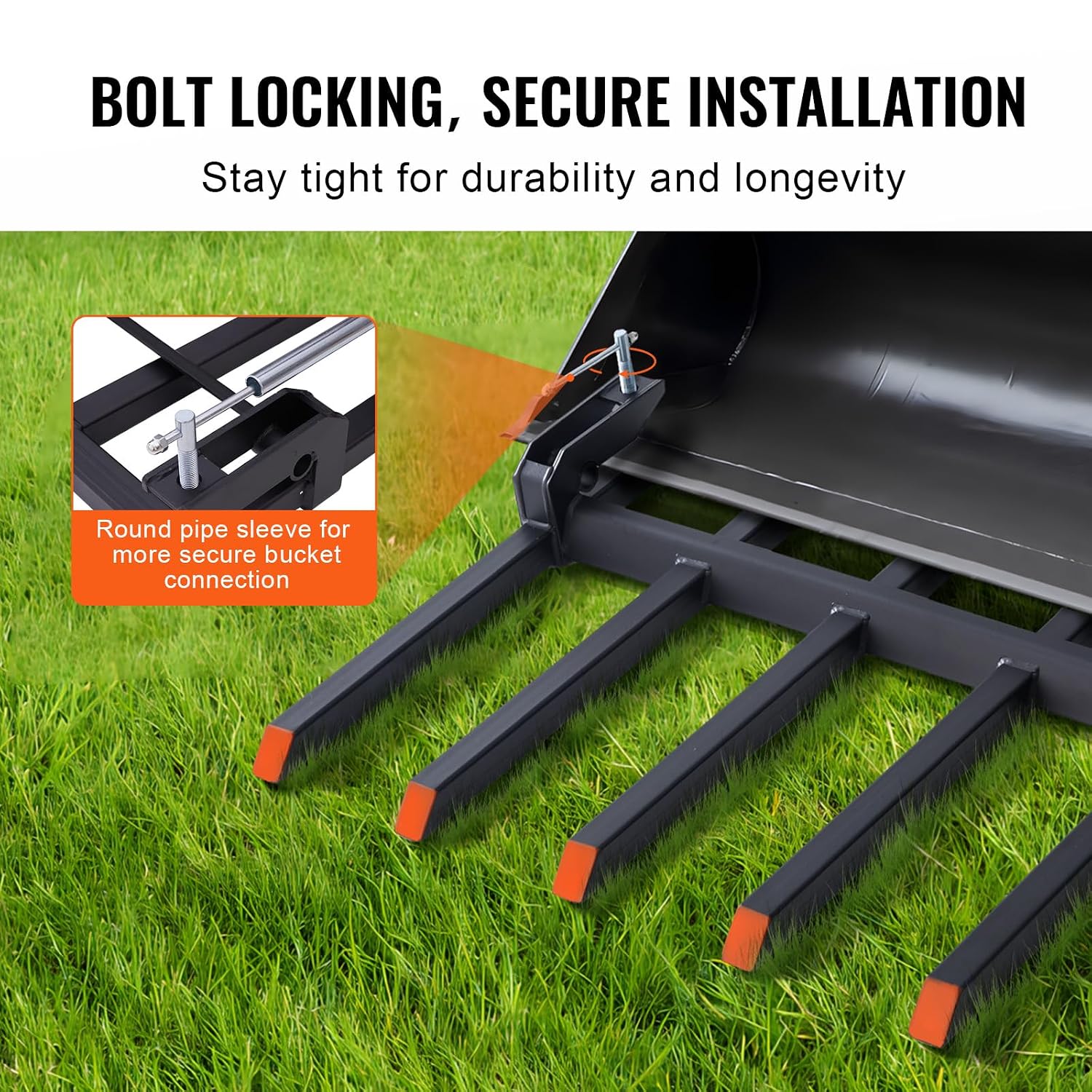 Detalle de VEVOR Clamp-On Debris Forks for 60-Inch Buckets