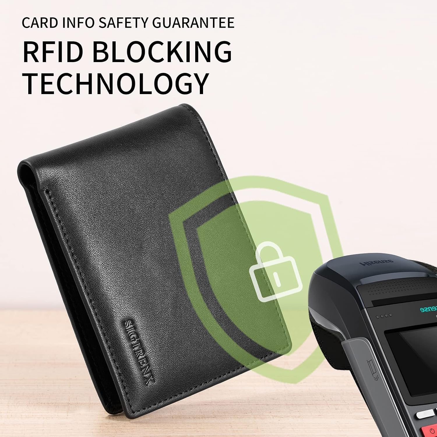 Thumbnail 3 de Sigtrenx Genuine Leather Bifold Wallet for Men with RFID Blocking and 2 ID Windows