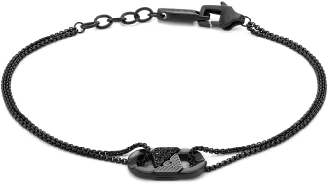 Thumbnail 5 de Emporio Armani Bracciale da uomo in acciaio inossidabile bicolore con chiusura a moschettone