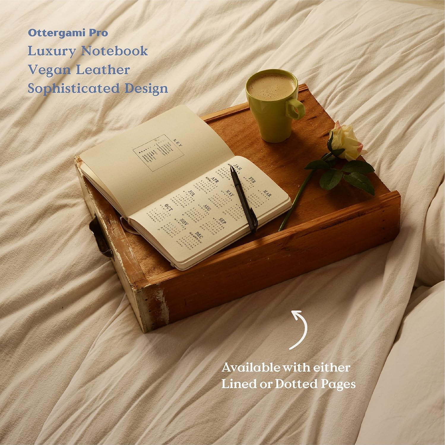 Thumbnail 3 de Ottergami The Pro Bullet Dotted Journal (Navy Blue) – A5 hardcover dotted notebook with 150gsm thick paper