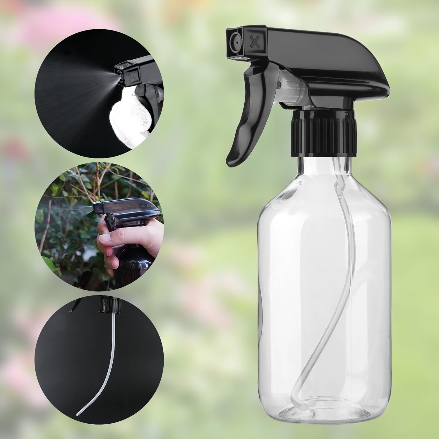 Detalle de Arkeiliy 2-Pack Leakproof Spray Bottles (300ml/10oz) with Adjustable Nozzle