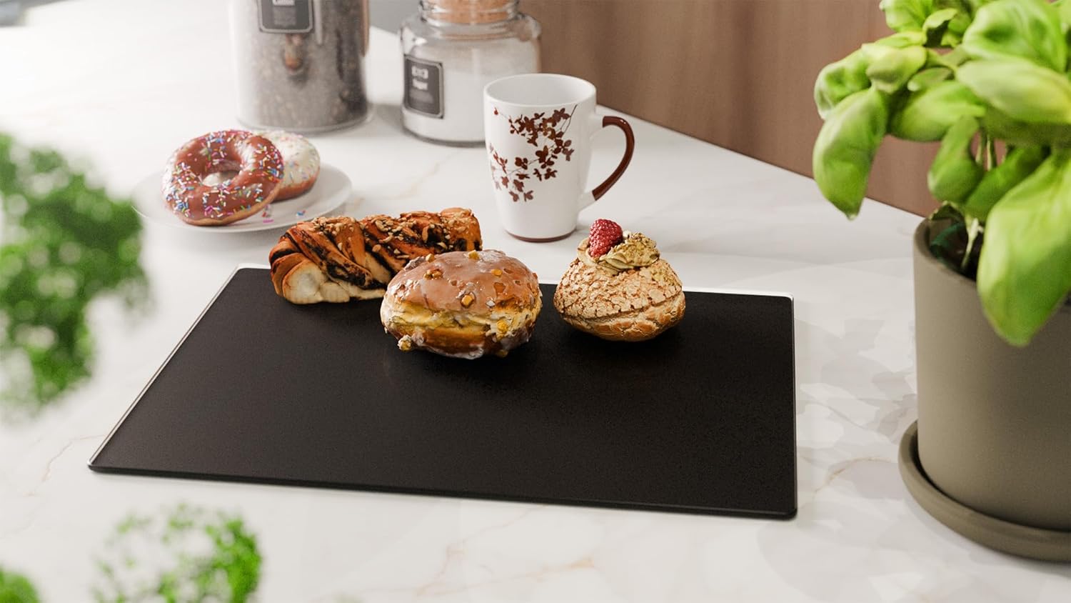 Detalle de ALLboards Glass Chopping Board Black Classic 30x40cm