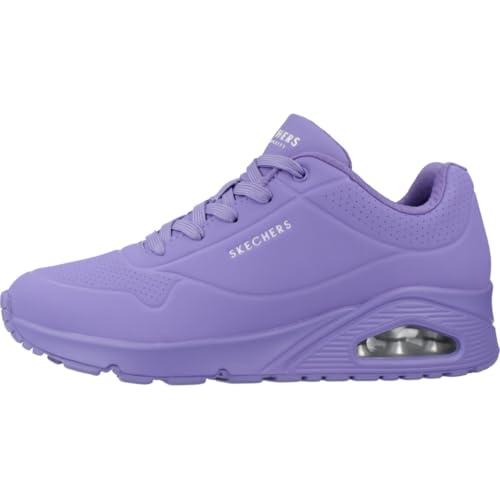 Detalle 2 de Skechers Damen Uno Stand On Air Trainers Lilac Durabuck/ Mesh, Gr. 36 EU