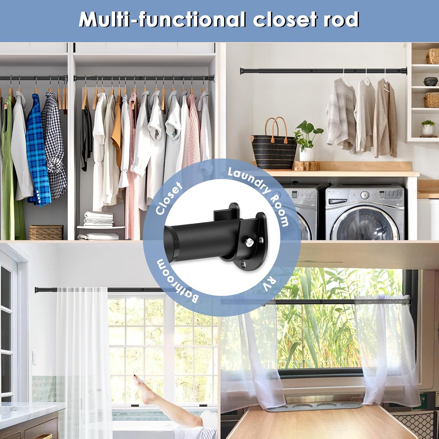 Thumbnail 5 de Wardrobe Rail 32mm Retractable 74–190cm