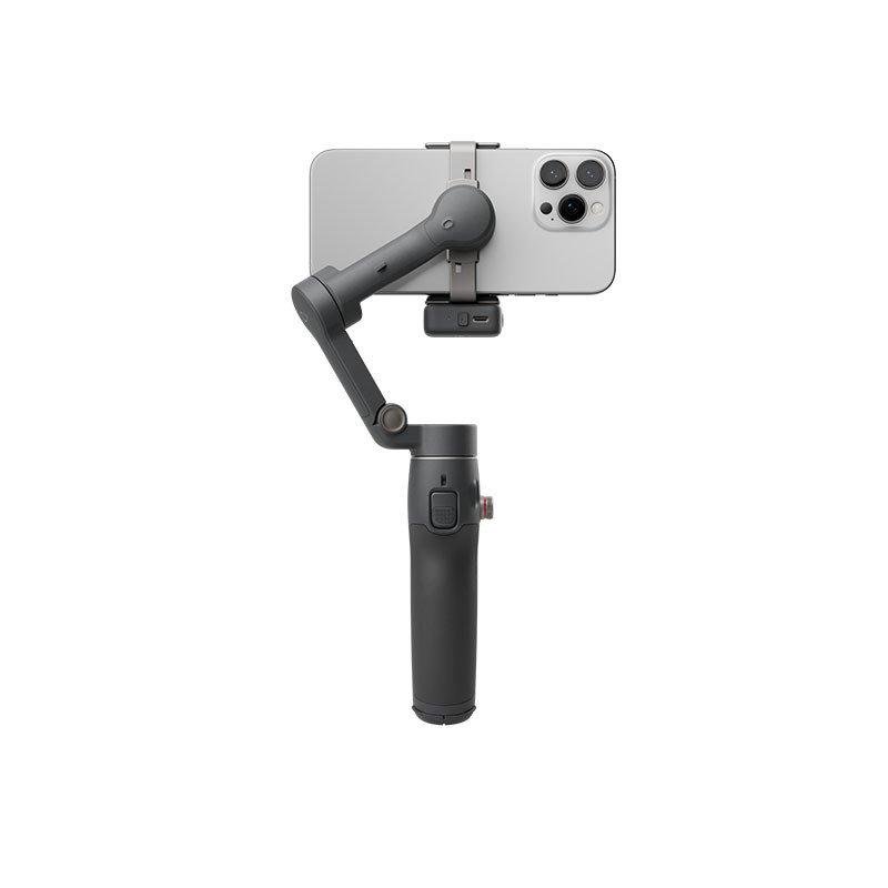 Detalle de DJI Osmo Mobile 7P, estabilizador para móvil de 3 ejes con luz y audio