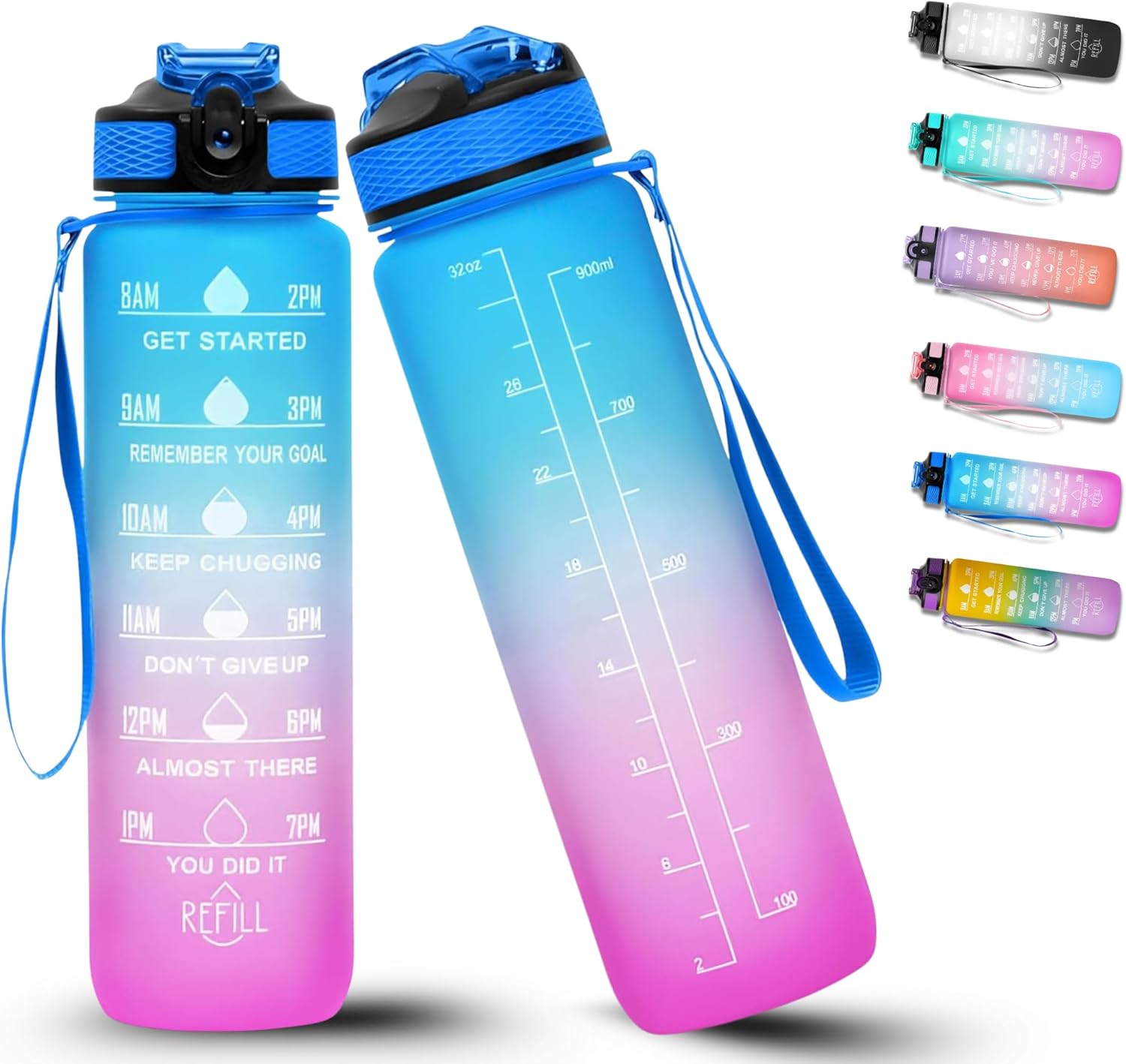 Thumbnail 2 de BierEx Trinkflasche 1l – Kohlensäuregeeignet, auslaufsicher und BPA-frei (Rosa) für Sport, Schule & Büro