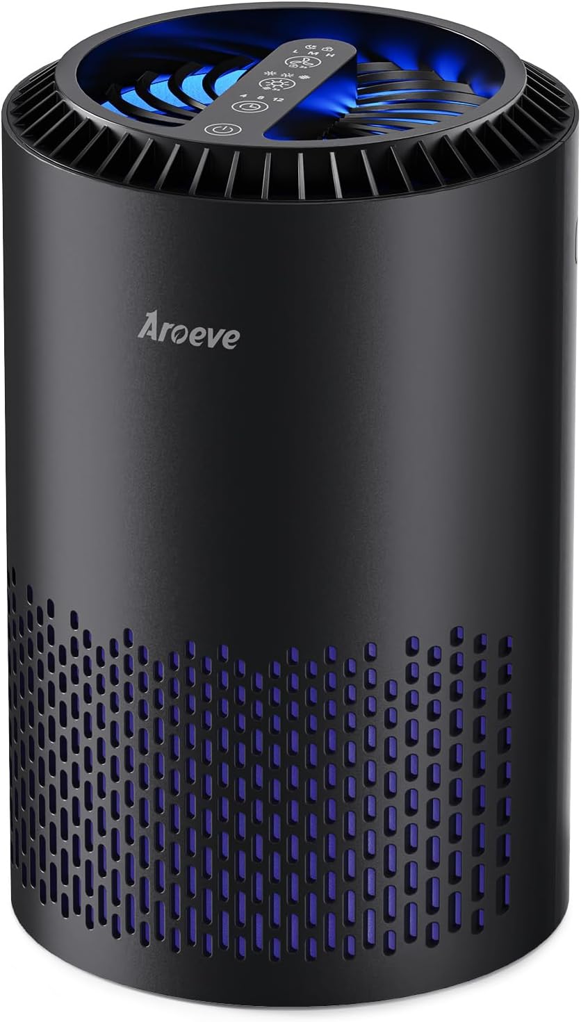Detalle de AROEVE Air Purifier for Bedroom MK01- Black 🕯