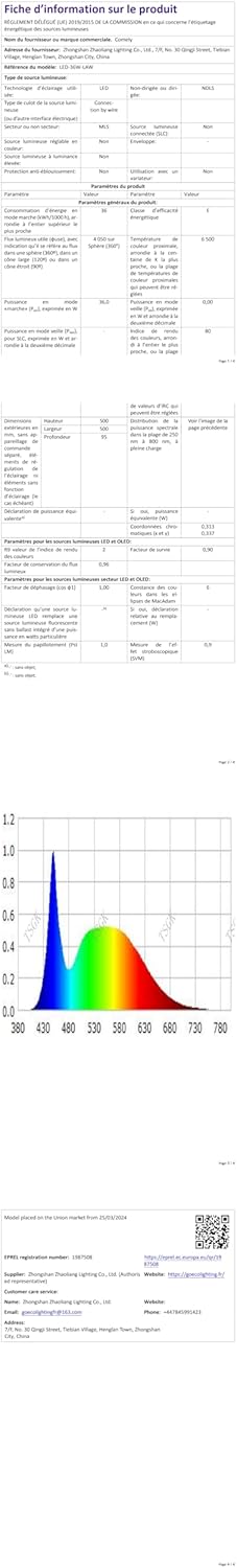 Thumbnail 14 de Comely Lampara de Techo LED Flor 58cm, Luz Fría 6500K