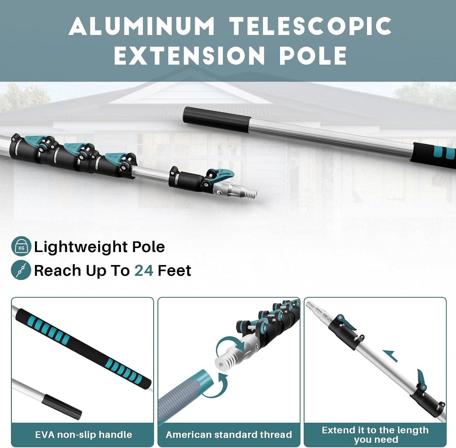 Detalle 2 de TelesPro HI-2302-7-3K24 High-Reach Duster Kit with 6–24 ft Pole
