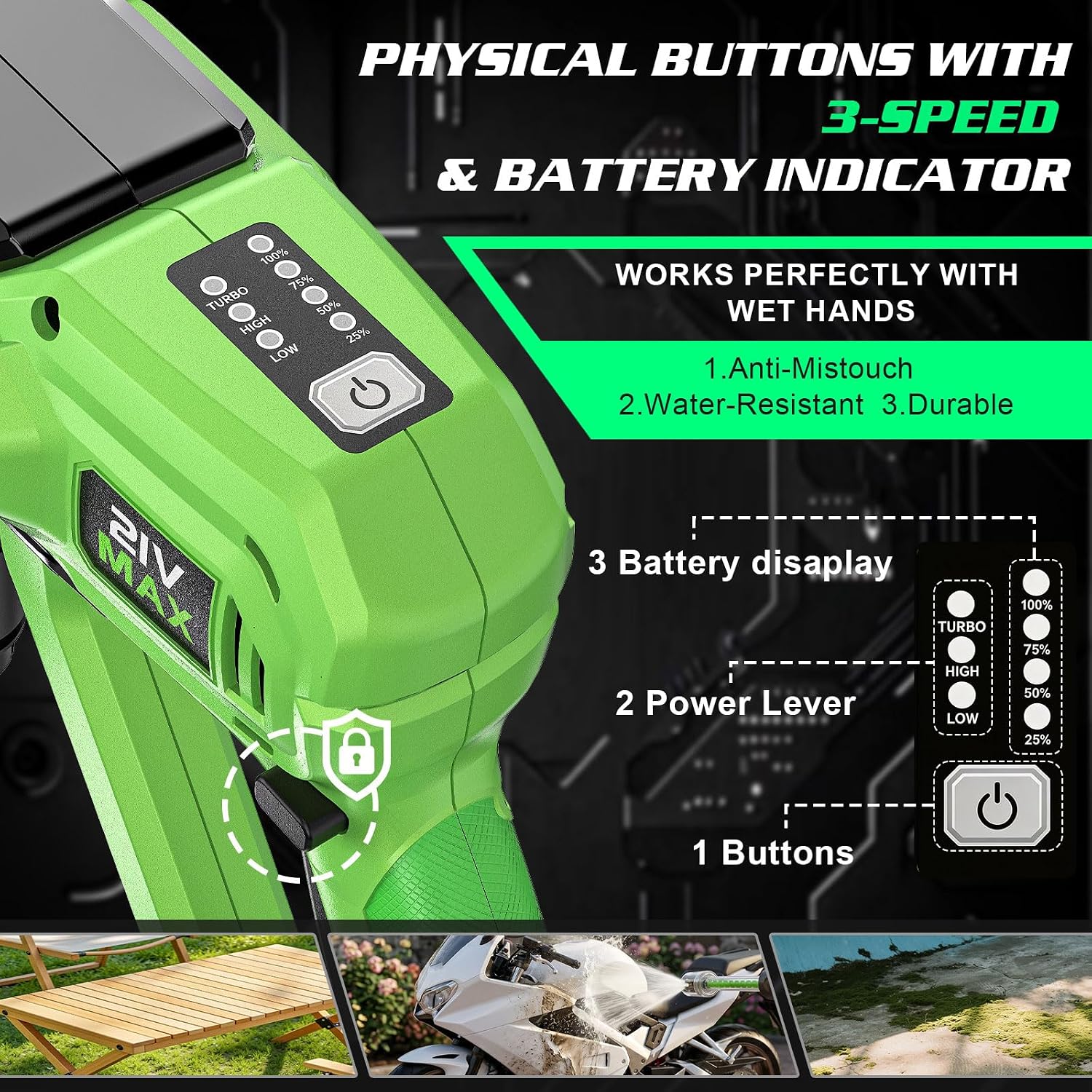 Thumbnail 4 de Cordless Power Washer with 1500W Brushless Motor
