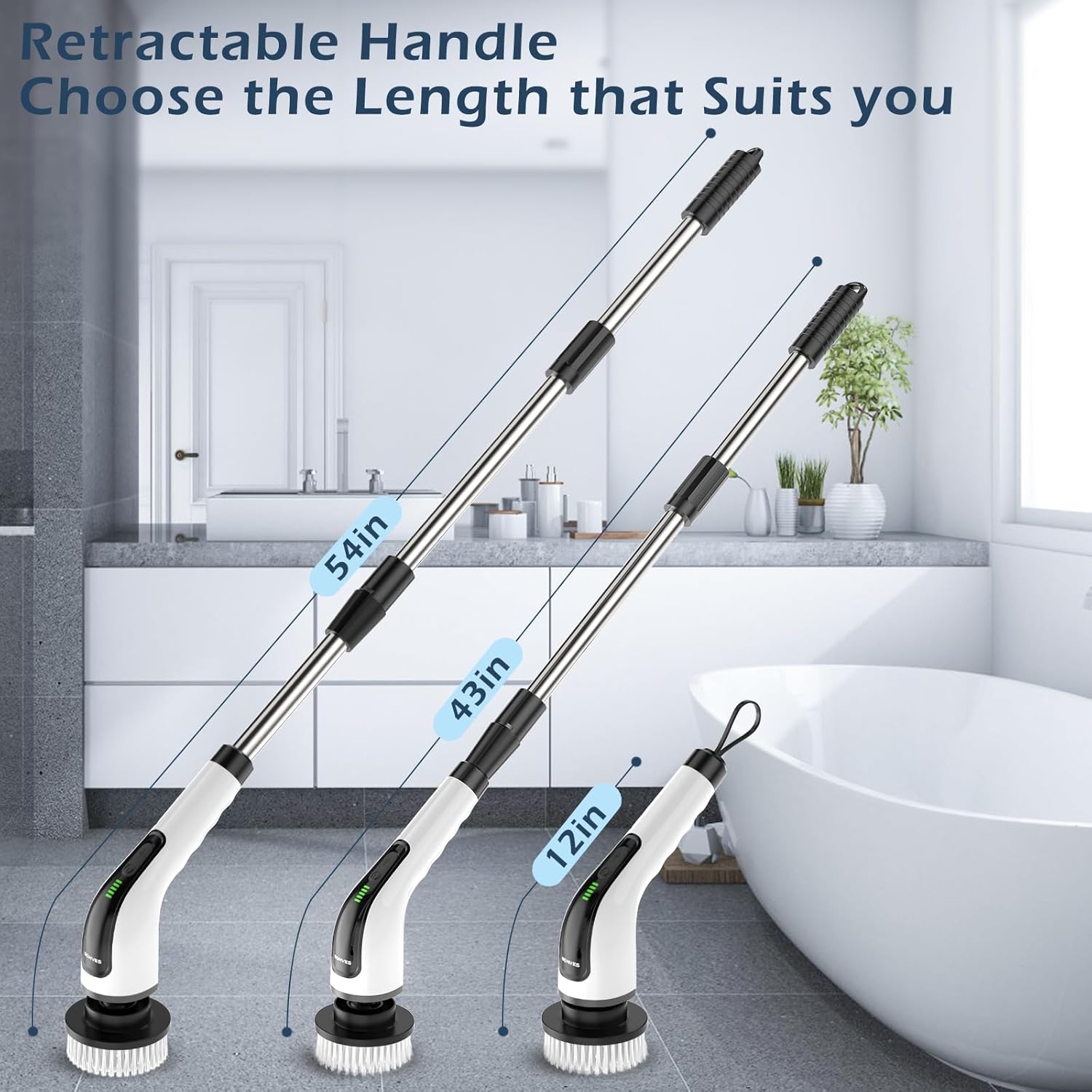 Thumbnail 1 de Bomves Electric Spin Scrubber 90 mins cordless cleaning brush 🧽