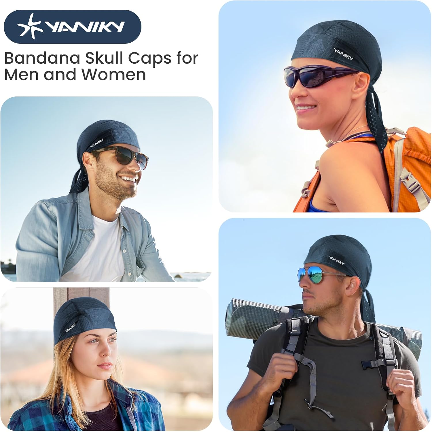Thumbnail 6 de YANIKY Sports Bandana Cap UV Schutz – Atmungsaktiv, schnelltrocknend und vielseitig einsetzbar