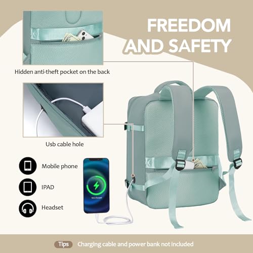Detalle de Xkdoai Mochila de Viaje 40x30x20 cm para Cabina de Avión con Bolsillo Antirrobo