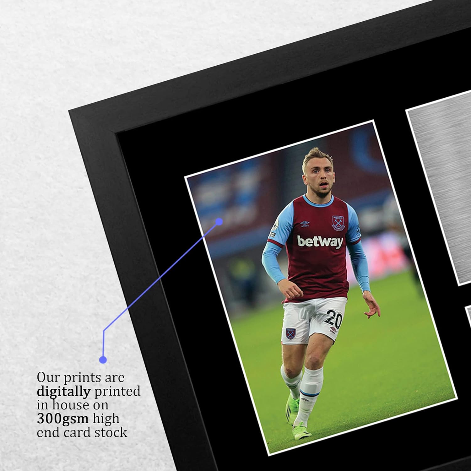 Thumbnail 3 de Jarrod Bowen West Ham United A4 framed signed autograph picture (HWC Trading) for football fans