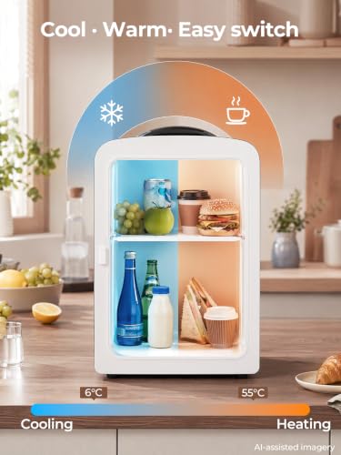 Thumbnail 1 de FOHERE Mini Frigo de Chambre 4L – Chaud/Froid, 12V/220V, 6 Canettes 335ml, Noir