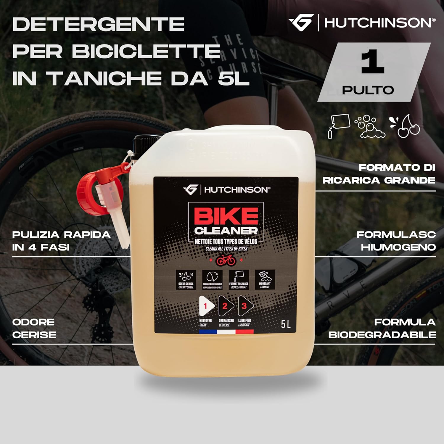 Thumbnail 1 de Hutchinson BIKE CLEANER - Detergente biodegradabile per biciclette ad alte prestazioni (1L)