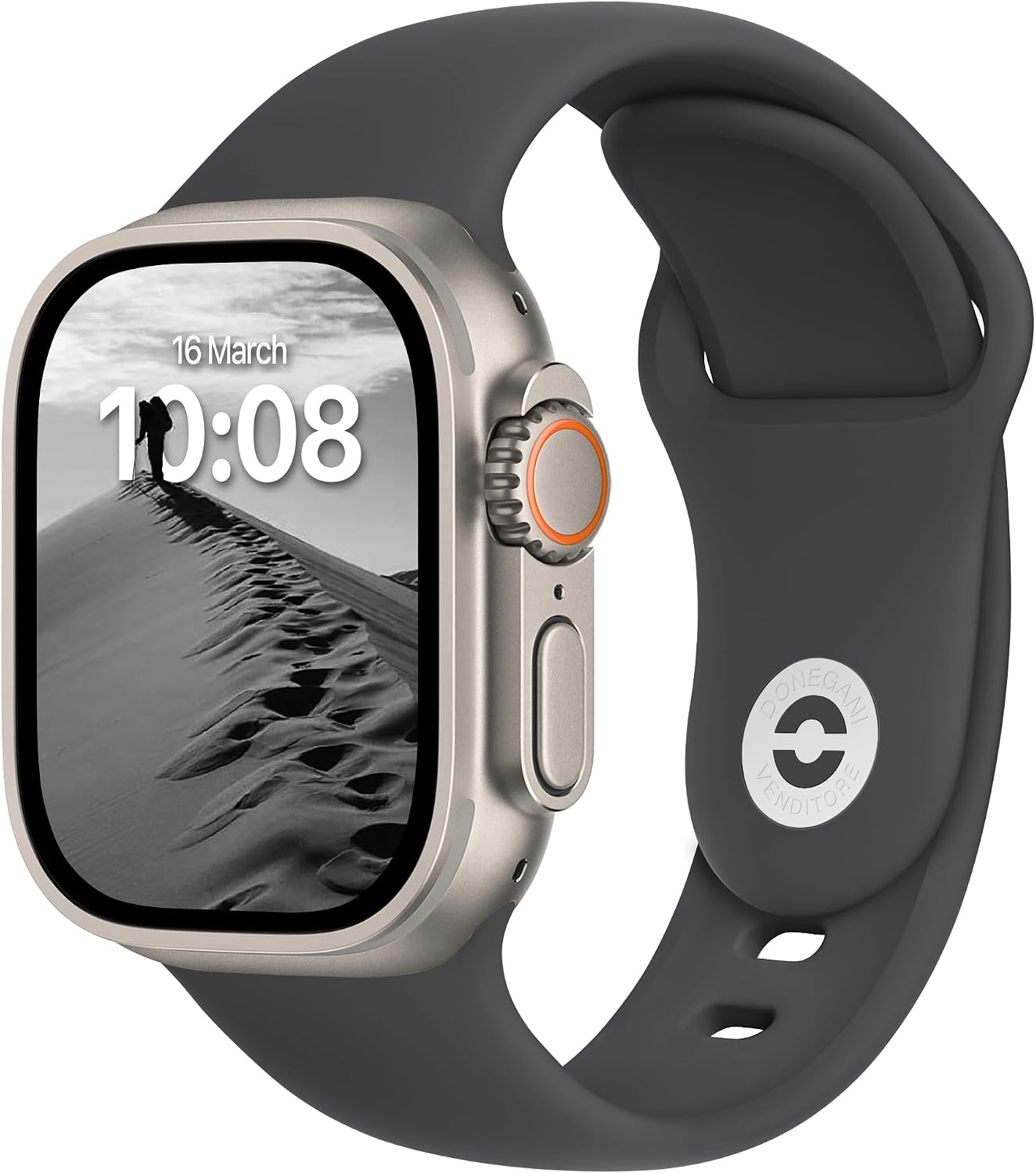 Detalle de ELETTRONEO SB Cinturino sport in silicone per Apple Watch, grigio spaziale