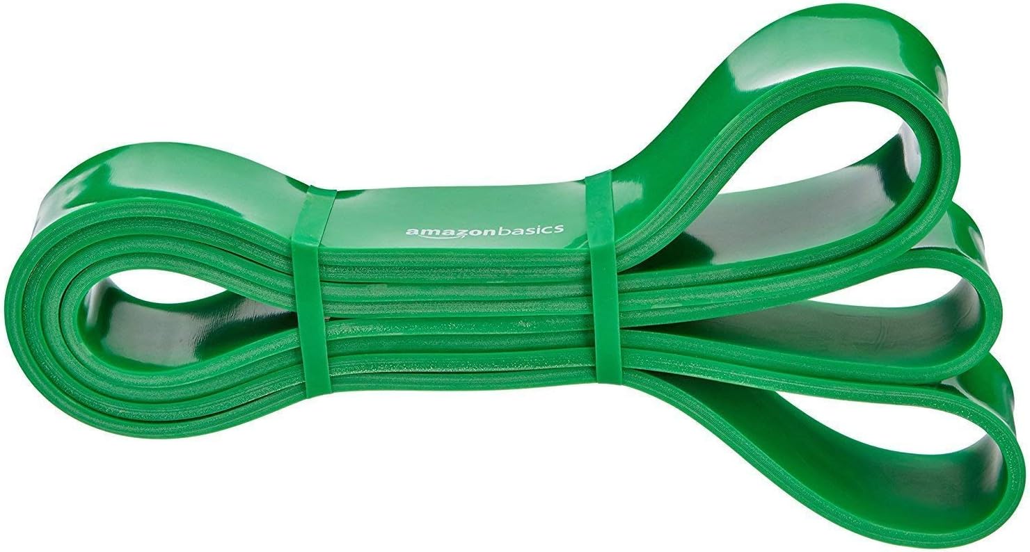 Detalle de Amazon Basics Resistance Pull Up Band — 50 to 125 lbs, Green (1-3/4 inches wide)
